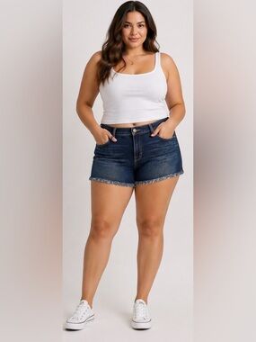 Massimo Denim Shorts Size 14 Blue Cut Off Jean Shorts Womens